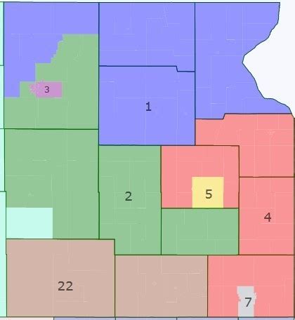 South Dakota Districts Map