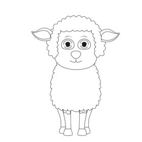 Sheep black and white clipart free download