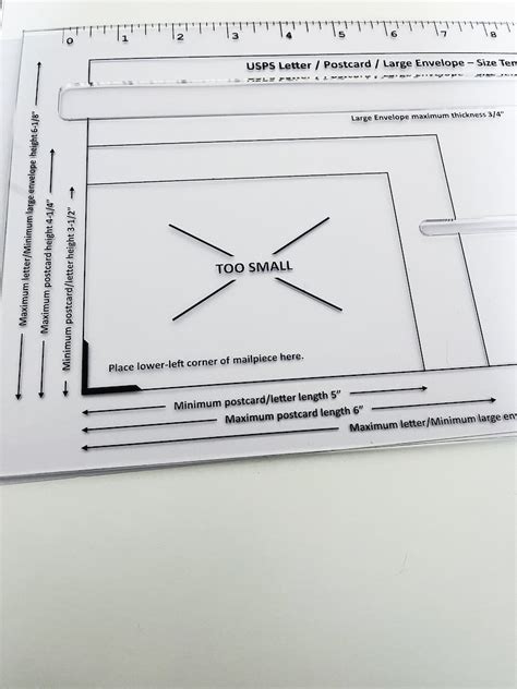 USPS First Class Template Size Guide Ruler Measuring Tool - Etsy