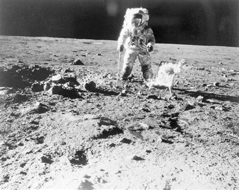 Astronaut Walking On Moon During Apollo by Bettmann