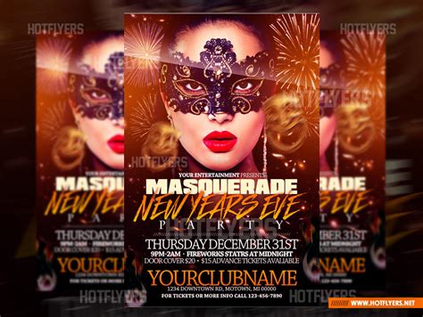 Masquerade New Years Eve PSD Flyer Template by hotflyers on DeviantArt