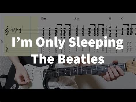 The Beatles - I'm Only Sleeping Guitar Tabs - YouTube