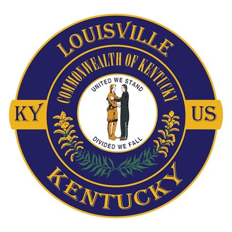 Premium Vector | Louisville kentucky flag usa travel souvenir seal ...