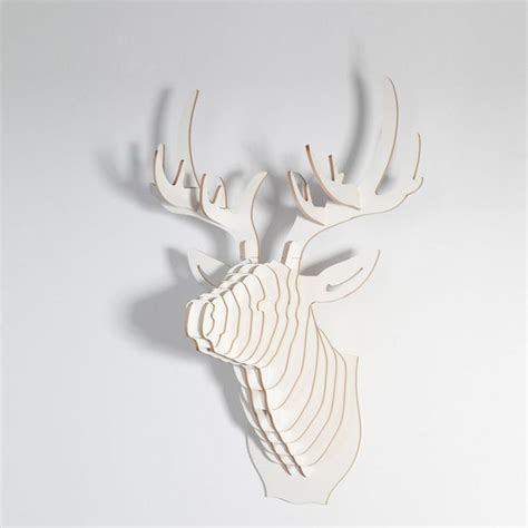 Wooden Deer Head Wall Hanging | Buiten wanddecoraties, Hertenhoofd, Guangzhou