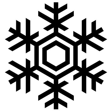 Snowflake clipart black and white, Snowflake black and white ...