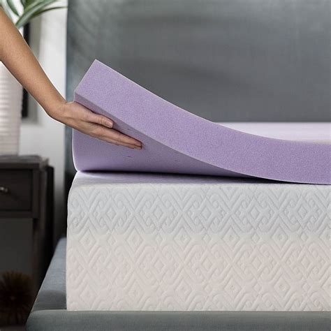 Lucid Memory Foam 3-Inch Queen Mattress Topper in Purple | Bed Bath & Beyond | Memory foam ...