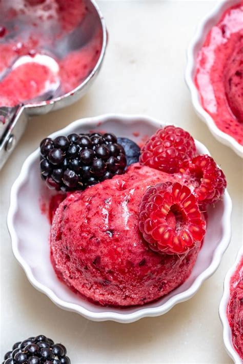 Healthy Mixed Berry Sorbet for a Sweet Clean Eating Treat! | Clean Food ...