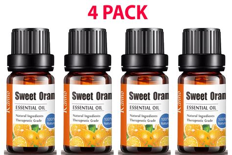 drdong-4 Pack 100% Pure and Natural Sweet Orange Essential Oil, Aromatherapy, Massage, Diffuser ...