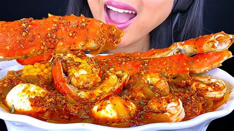 Asmr Giant King Crab Lobster Shrimp Seafood Boil Mukbang Eating | The ...