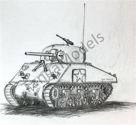 Classic M4 Sherman tank. Visit my store at etsy.com to learn how you ...