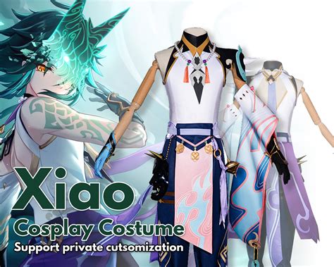 Hot sales of goods Genshin Impact Xiao Cosplay Costume Full Set Custom Made shipping them ...