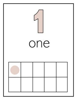 Tens Frames Math Posters - Neutral by Kristi Rhodes | TPT