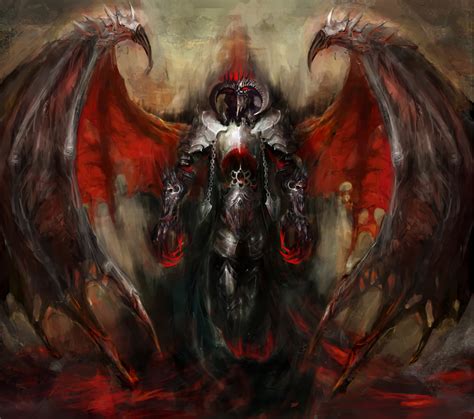 Download Armor Wings Horns Demon Dark Angel Wallpaper by Vuk Kostic