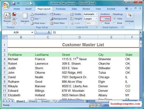 Microsoft Excel Tutorial – Page Layout Tab | Softknowledge's Blog