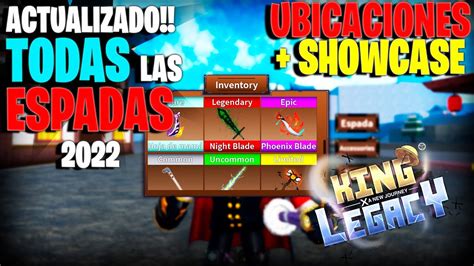 TODAS LAS ESPADAS KING LEGACY + SHOWCASE - ACTUALIZADO!! - YouTube