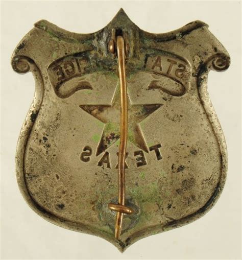 1870 Texas State Police Badge