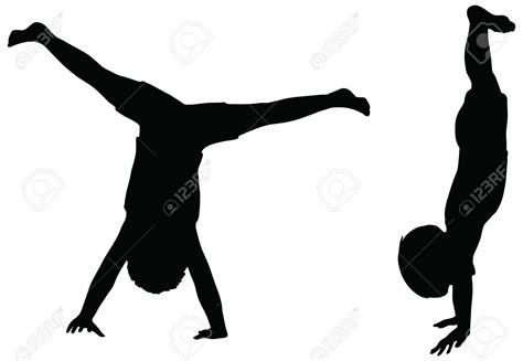 Kids silhouette, Silhouette, Cartwheel