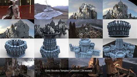 Celtic Boudica Temples Collection | CGTrader