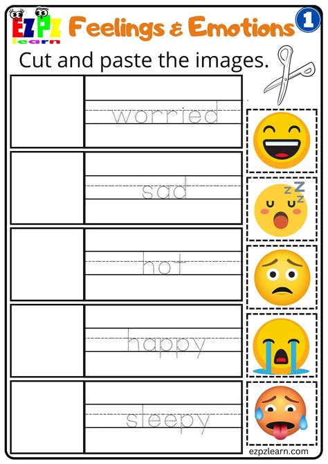 Feelings And Emotions Worksheets