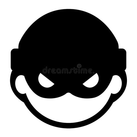 Simple, Black and White Hacker Icon. Isolated on White Stock Vector - Illustration of password ...