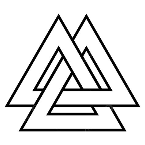 Triangle Tattoo Vector Of Valknut Symbol An Iconic Viking Age Symbol With Celtic Knot Elements ...