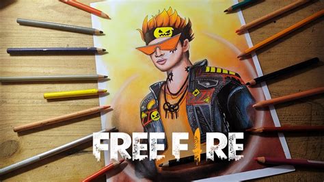 DIBUJANDO A ALVARO NUEVO PERSONAJE DE FREE FIRE - DIBUJOS DE FREE FIRE - YouTube