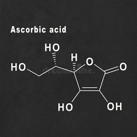 Ascorbic Acid Structural Chemical Formula Stock Illustration ...