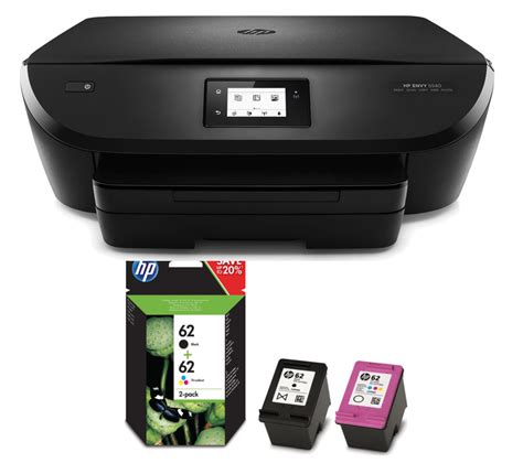 Buy HP ENVY 5540 All-In-One Wireless Inkjet Printer & 62 Black & Tri-colour Ink Cartridges ...