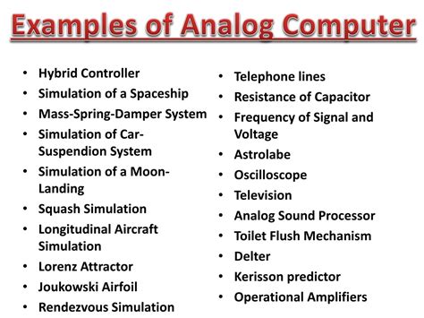 PPT - Analog Computer: Definition, Examples, Types, Characteristics, and Advantages!! PowerPoint ...