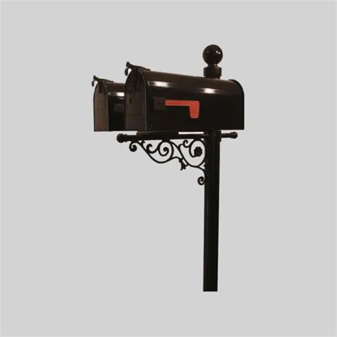 Florence 110-2 Modern Metal Double Mailbox with Post