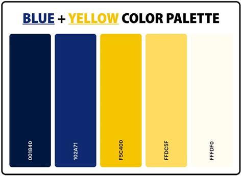 Blue and Yellow Color Palette in 2023 | Color palette yellow, Blue colour palette, Color ...