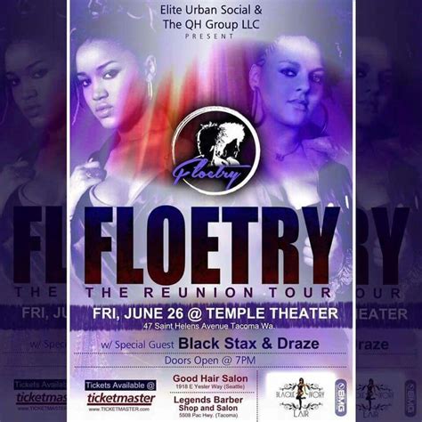 Floetry "The Reunion Tour" at Temple Theater-Tacoma, WA...Featuring Black Stax & Draze with ...