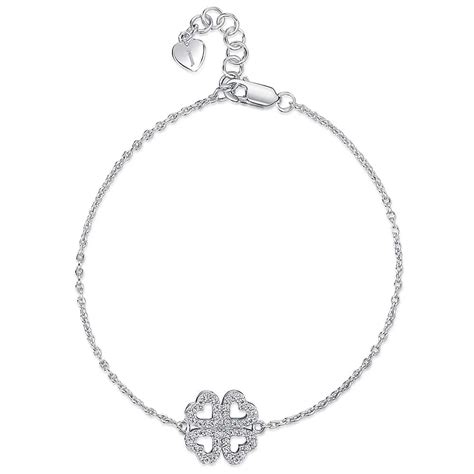 Sterling Silver Four Leaver Clover Bracelet