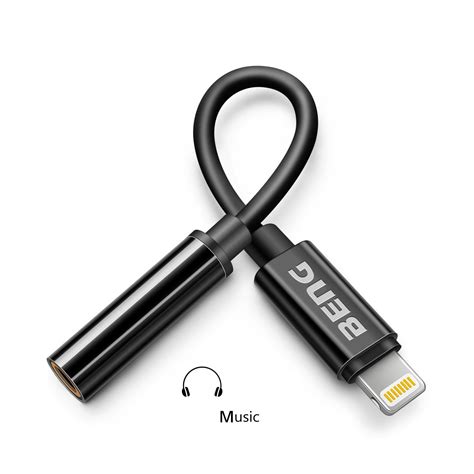 Lightning to 3.5mm Audio Adapter_ BENG Lightning adapter _ Lightning to 3.5mm Female Headphone ...