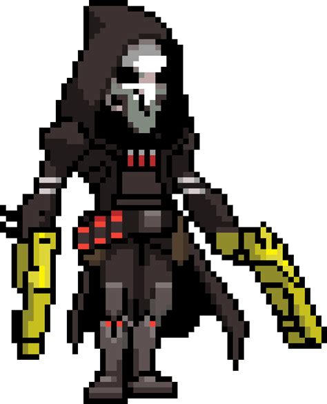 Reaper Pixel With Golden Gun"s - Overwatch Reaper Pixel Spray Clipart - Full Size Clipart ...