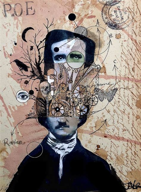 poe with exaggerated thoughts by Loui Jover in 2020 | Collage art, Art, Dada collage