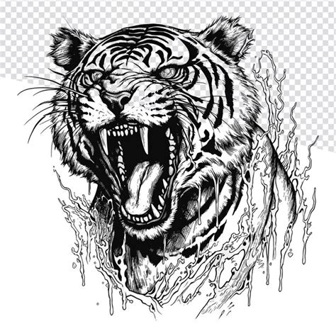 Tiger Tattoo Black White Images - Free Download on Freepik