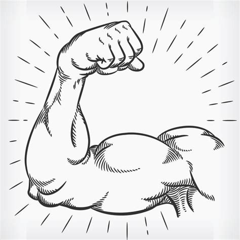 Premium Vector | Sketch strong arm muscle flexing doodle | Arm drawing, Vector sketch, Drawings