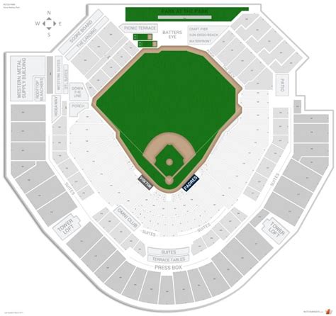 The Elegant petco park seating chart