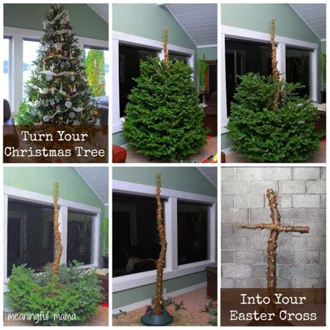 How to Turn a Christmas Tree into an Easter Cross