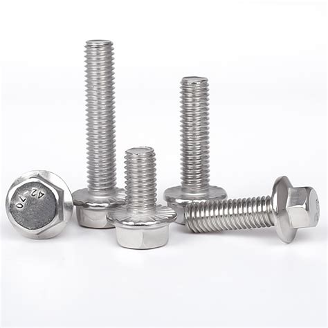 Flange Bolt DIN 6921 Stainless Steel 304 316 Hex Flange Bolt - China Stainless Steel Hex Flange ...