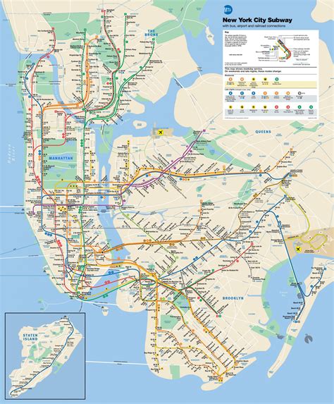 MTA map - MTA line map (New York - USA)