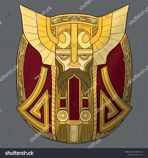 Illustration Dwarf Shield Vector Stock Vector (Royalty Free) 2240843533 ...