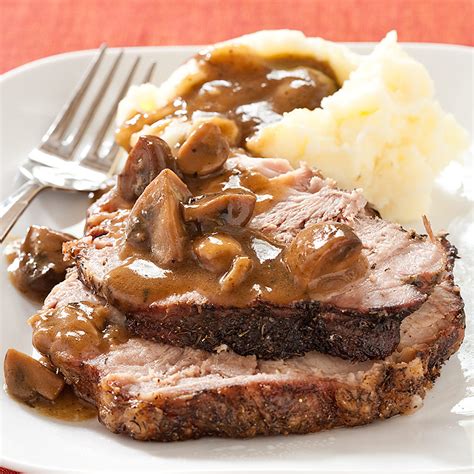 Pork Roast with Mushroom Gravy