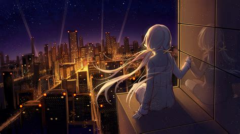 Anime Girl City Lights