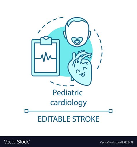 Pediatric cardiology concept icon Royalty Free Vector Image