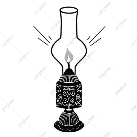 Oil Lamp Clipart Black And White