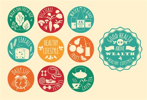 Healthy lifestyle Icons set 296207 Vector Art at Vecteezy