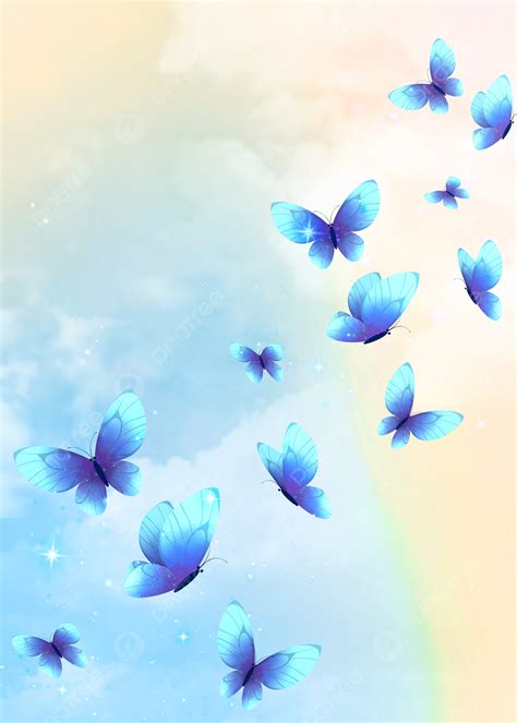 Light Blue Butterfly Wallpaper