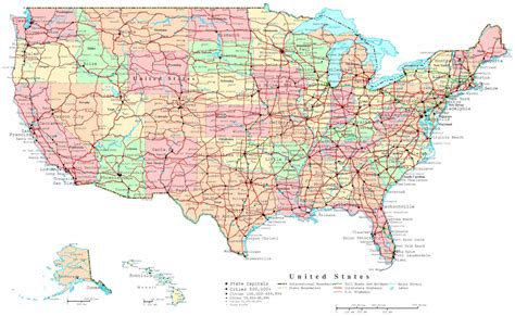 Us Map With Interstate Highway System Fresh Printable Us Map With In ...